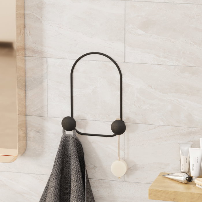 Wallity Frog Gancho de pared metálico Negro Wallity Frog Gancho de pared metálico Negro